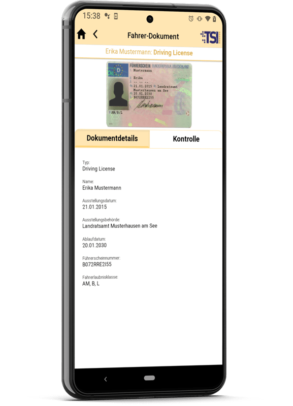 Fahrerdokumente mobil einsehen mit TSI Connect